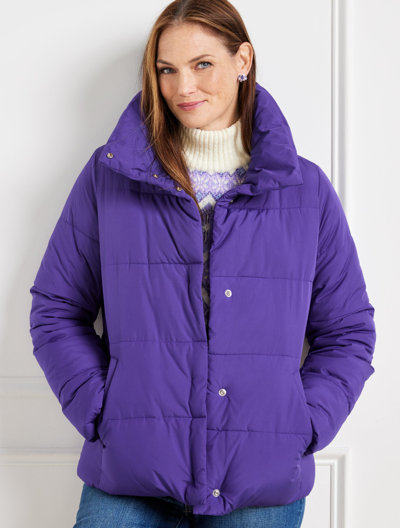 Talbots Plus Size - Down Alternative Puffer Coat - Purple Majesty - 3x