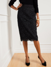 TALBOTS LACE PENCIL SKIRT - BLACK - 16 TALBOTS