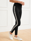 Talbots Therma Stretch Leggings - Diamond Snowflake - Black - 1x  In Black