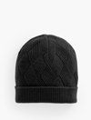 Talbots Basketweave Cashmere Knit Beanie - Black - 001