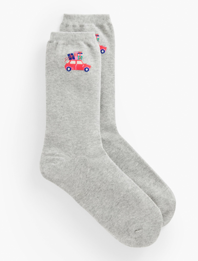 Talbots Whimsy Car Trouser Socks - Grey Sky Heather - 001