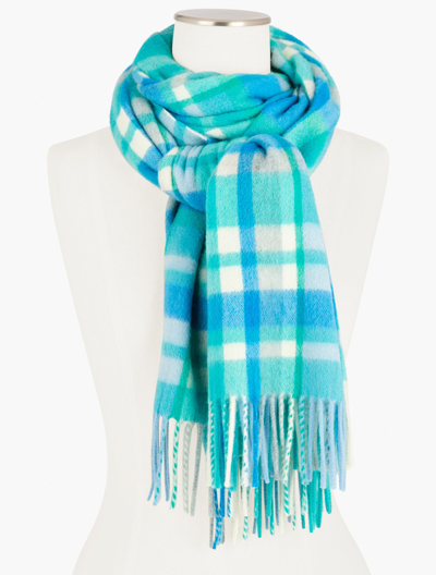 Talbots Cashmere Waterweave Scarf - Cool Turquoise - 001
