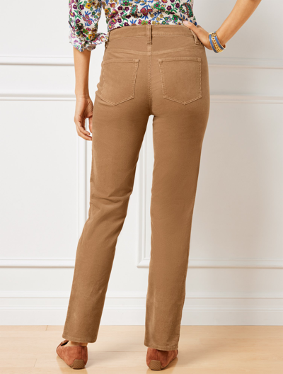 Talbots Petite - Stretch Corduroy Straight Leg Pants - Dark Aubergine - 10  In Dark Aubergine