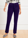 Talbots Petite - Stretch Corduroy Straight Leg Pants - Curvy Fit - Dark Aubergine - 14
