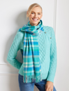 Talbots Plus Size - Cable Knit Mockneck Sweater - Ice Turquoise Heather - 1x