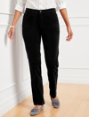 Talbots Plus Size - Velveteen Straight Leg Pants - Curvy Fit - Black - 20
