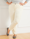 Talbots Petite - Velveteen Straight Leg Pants - Curvy Fit - Ivory - 16