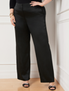 Talbots Satin Wide Leg Pants - Black - 22