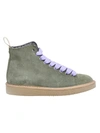 PÀNCHIC ANKLE BOOT IN GREEN AND LILAC SUEDE