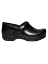 Dansko Professional Womens Solid Patent Leather Clogs In Black
