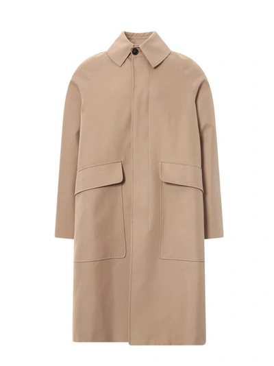 Pt Torino Cotton Blend Raincoat In Beige