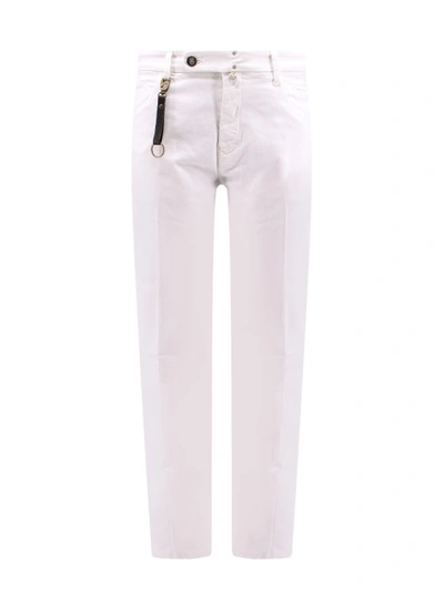 INCOTEX WHITE STRETCH COTTON TROUSER