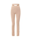 Andreädamo Ribbed Knit Flare Cut Out In Neutrals