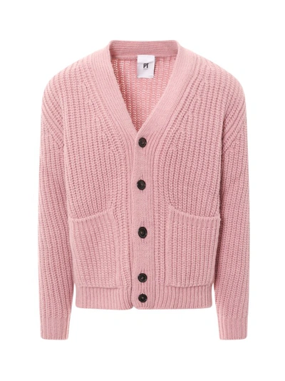 Pt Torino Wool And Alpaca Blend Cardigan In Pink