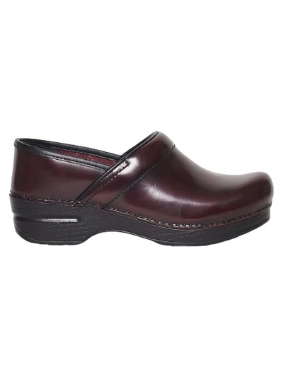 Dansko Classic Brown Hickory Convertible Leather Clog In Black