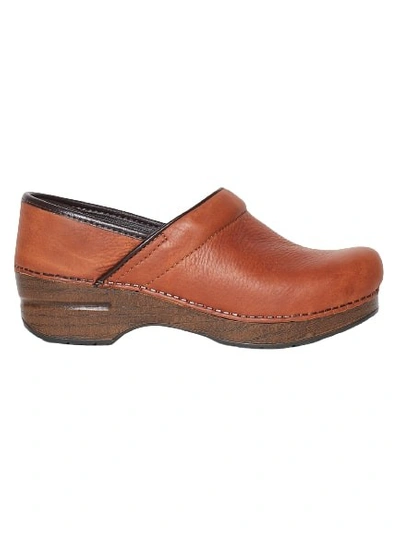 Dansko Classic Tumbled Russet Leather Clog In Brown