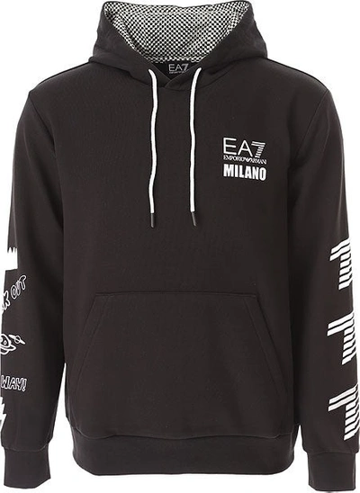 Emporio Armani Black Hooded Sweatshirts