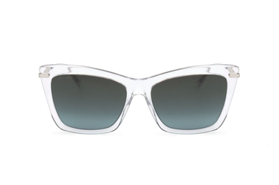 Jimmy Choo Eyewear Butterfly Frame Sunglasses In Transparent