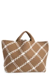 Naghedi Women's St. Barths Large Plaid Tote In Cacao