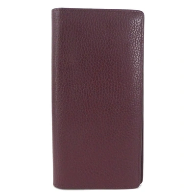 Pre-owned Louis Vuitton Portefeuille Brazza Burgundy Leather Wallet  ()