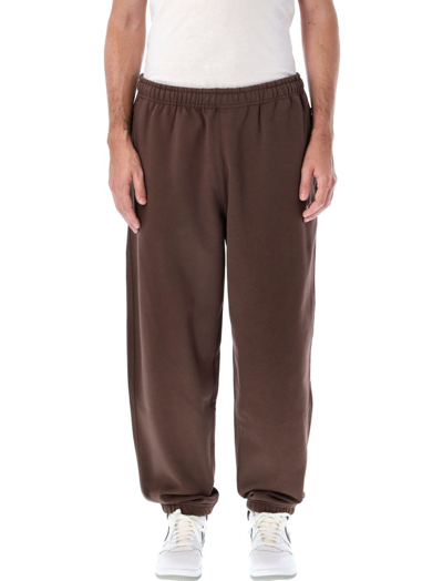 Nike Solo Swoosh Logo Embroidered Sweatpants In Baroque Brown/white