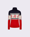 Perfect Moment Chopper Star Roll-neck Merino-wool Sweater In Red