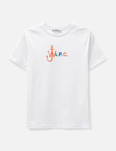 Apc X Jw Anderson Logo-print T-shirt In White