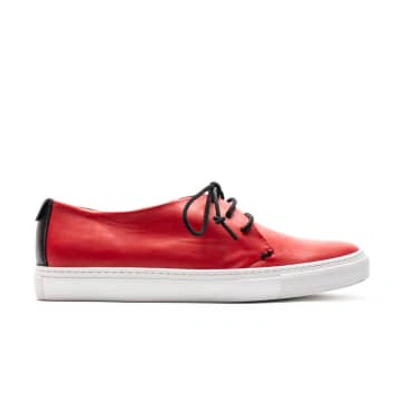 Tracey Neuls Karl Redlight | Red Leather Trainers