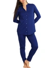 Hanro Pure Essence Knit Pajama Set In Deep Indigo