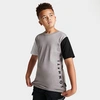Sonneti Kids' Colorblock T-shirt In Grey/white/black
