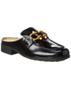 Bottega Veneta Rounded Toe Black Mules With Decorative Element In Black