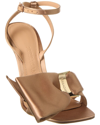 FERRAGAMO FERRAGAMO HELENA BOW SATIN SANDAL