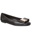 Ferragamo Double-bow Ballet Flat In Black