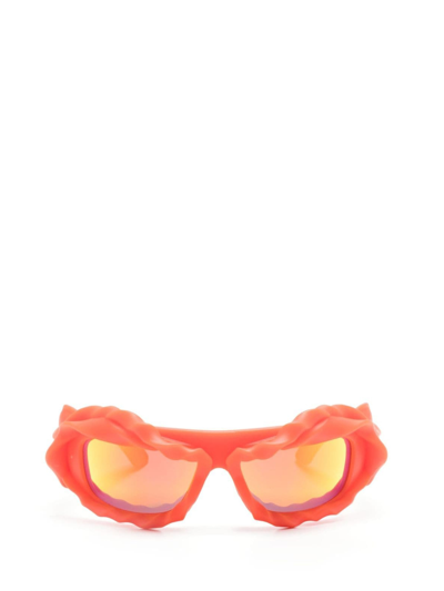 Ottolinger Twisted Sunglasses Woman Orange In Acetate In Red