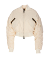 K-way Cropped Loncrop Shiny Twill Bomber In Beige