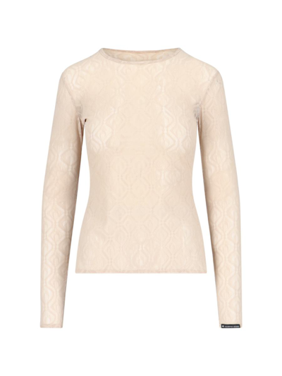 Marine Serre Top  Damen Farbe Beige