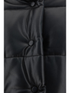 Nanushka Black Aveline Vegan Leather Puffer Jacket In Black