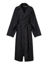 Quira Belted Cotton Blend Trench Coat In Grey