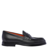 Santoni Flat Shoes In Black