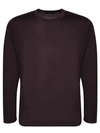 DELL'OGLIO BORDEAUX WOOL T-SHIRTS