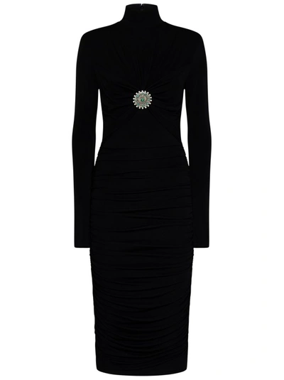 Roberto Cavalli Midi Dress In Black