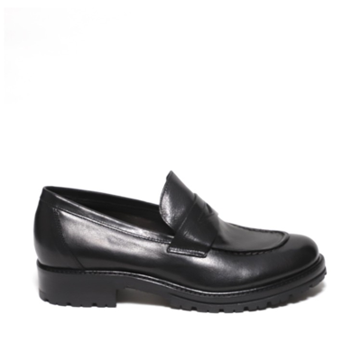 Hundred 100 Black Buffalo Leather Moccasins