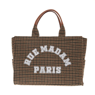 Rue Madame Brown Houndstooth Shopping Bag