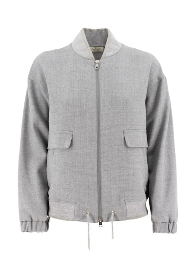 Panicale Grey Bomber Jacket