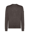 PEUTEREY BROWN CREW-NECK SWEATER