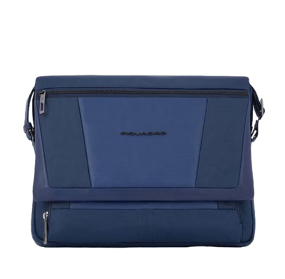 Piquadro Computer Messenger Bag In Blue