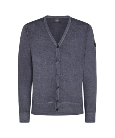 Peuterey Smooth-knit Cardigan In Blue