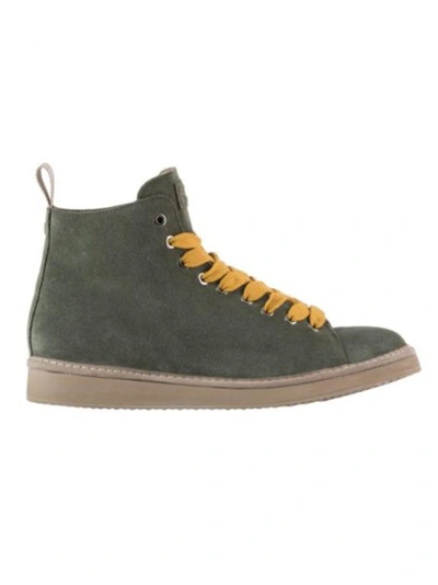 Pànchic P01 Ankle Boot In Green Suede