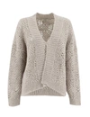 PANICALE BEIGE KNITTED CARDIGAN