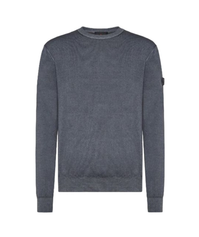 Peuterey Grey Crew-neck Sweater In Grigio Neri E Grigi